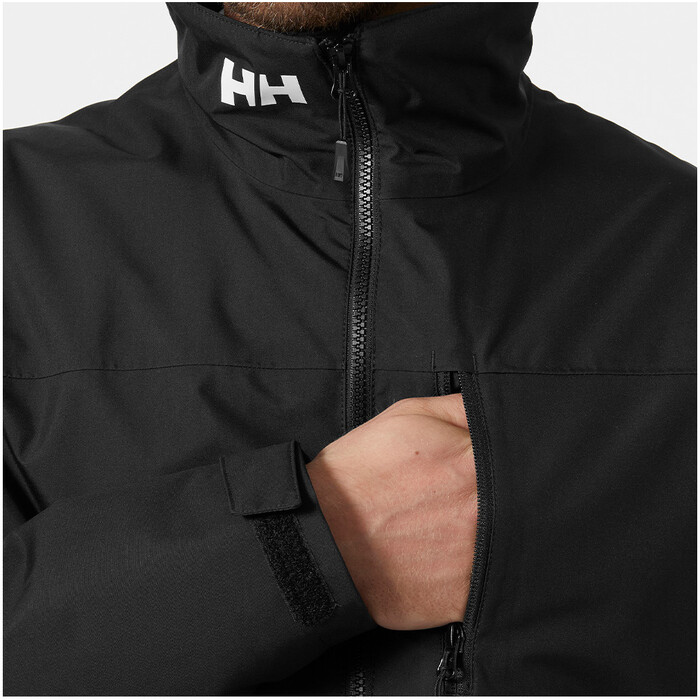 2024 Helly Hansen Hombres Crew Chaqueta De Vela De Capa Intermedia 2.0 34444 - Black